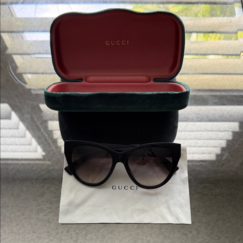 Gucci Black Cat-Eye Sunglasses